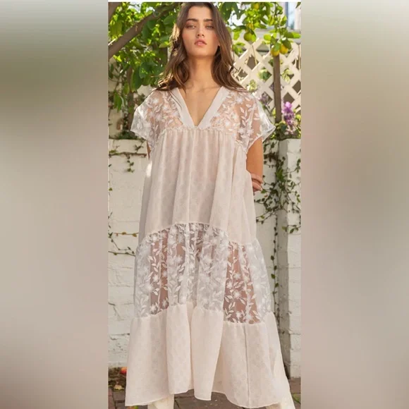 #151 Sale! POL Lace Detail Dress - Picture 2 of 6